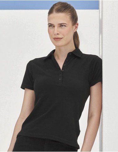 SFC-SK042-Womens Short Sleeved Stretch Polo